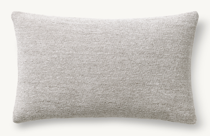 Overhead view of Nazaré Textured Solid Pillow - Lumbar 