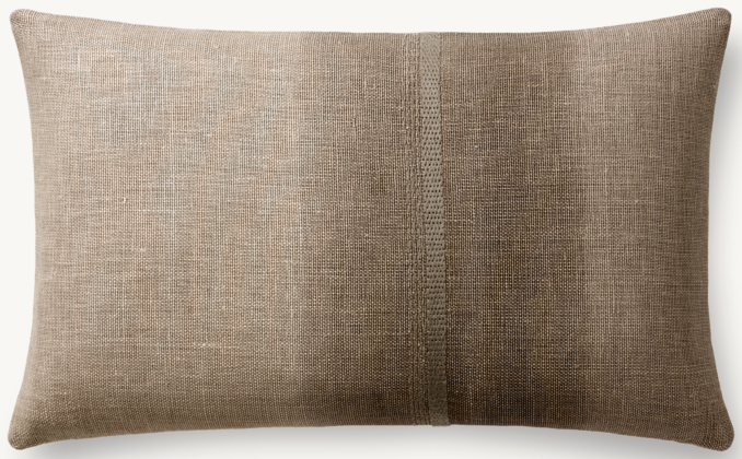 Overhead view of Ombré Linen Pillow Cover - Ombre Stripe - Lumbar 