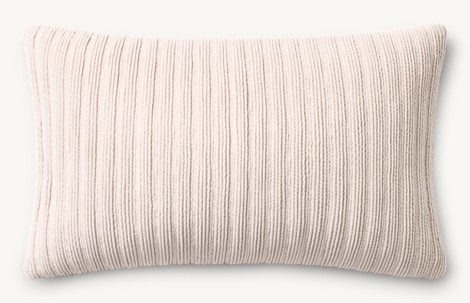 Pleated Cotton Velvet Vertical Pleated Pillow Cover  - Lumbar