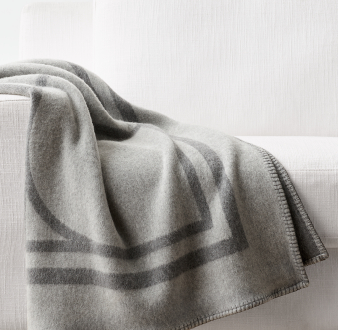 RH Italian Wool And Cashmere Whipstitch Throw
