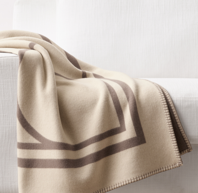 RH Italian Wool And Cashmere Whipstitch Throw