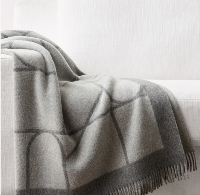 RH Italian Wool And Cashmere Fringe Throw