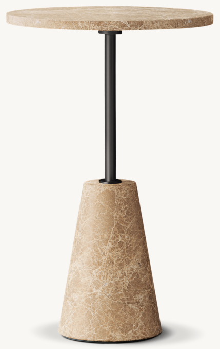 14" drink table shown in Bronze/Gold Emperador Marble.