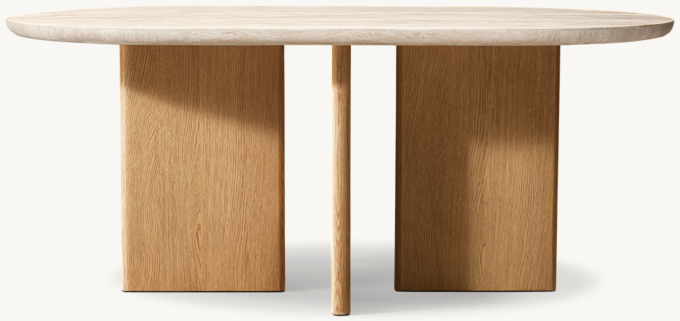 Vivian Cross-Base Rectangular Dining Table