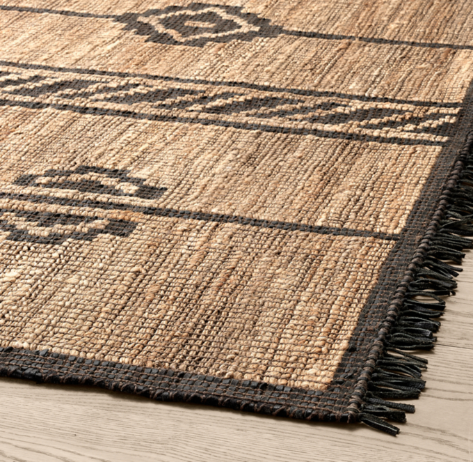 Zalika Jute & Leather Rug - Made-to-Order