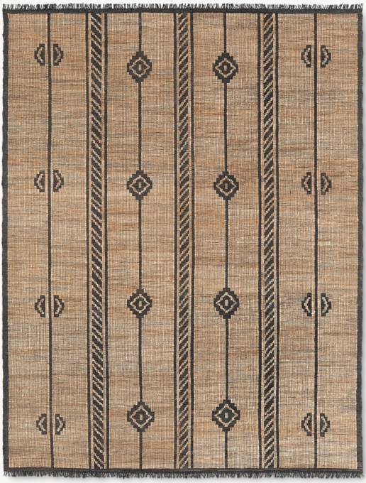 Zalika Jute & Leather Rug - Made-to-Order