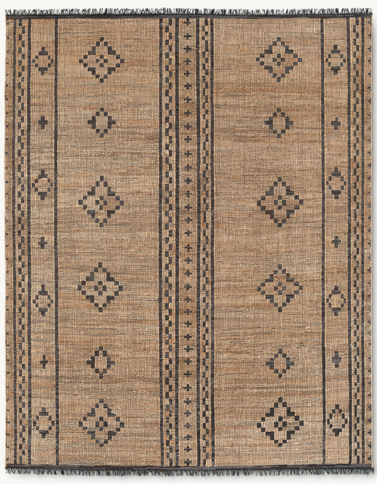 Rua Jute & Leather Rug - Made-to-Order