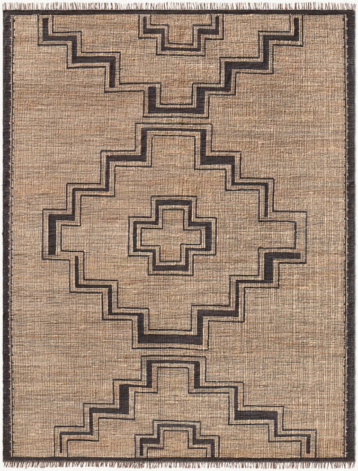 Temuka Jute & Leather Rug - Made-to-Order