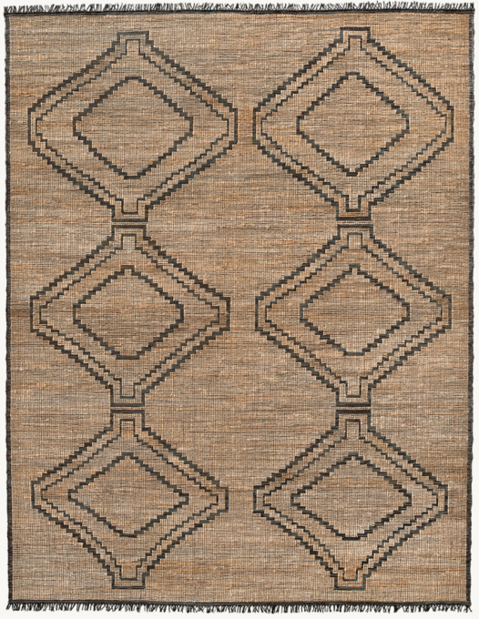 Zohra Jute & Leather Rug - Made-to-Order