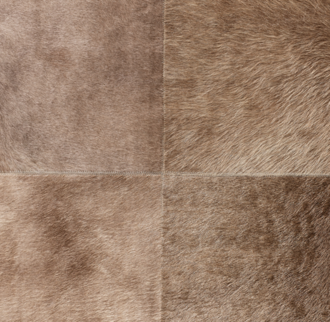 Detail view of Bhati Luxe Cowhide Rug - Made-To-Order 