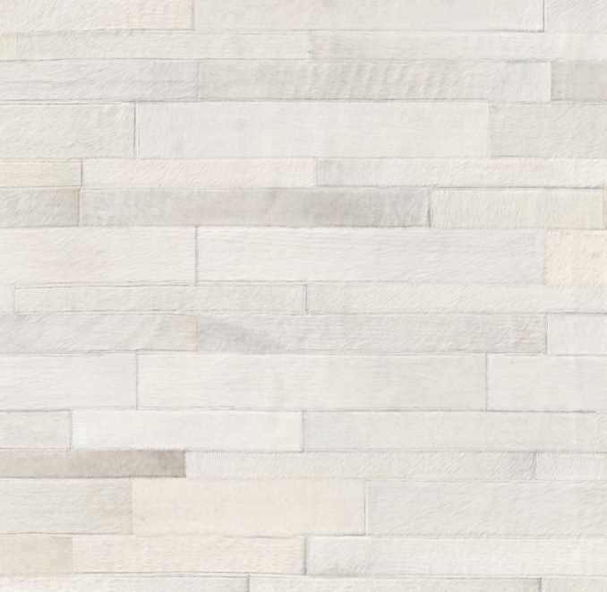 Overhead view of Faren Luxe Cowhide Rug Swatch 