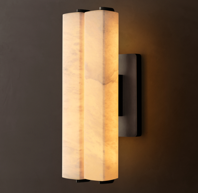 Audubon Alabaster Double Sconce