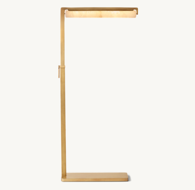 Audubon Alabaster Task Floor Lamp | Elegant Minimalism