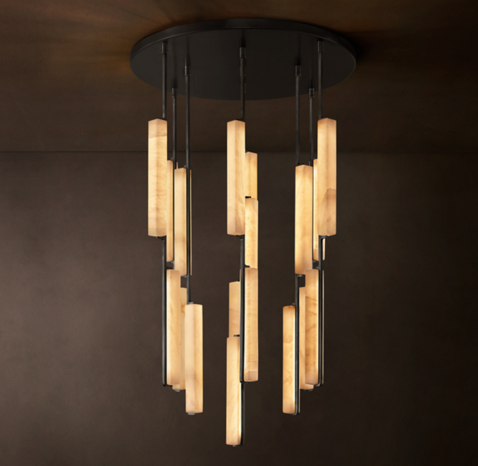 Audubon Alabaster Round Chandelier