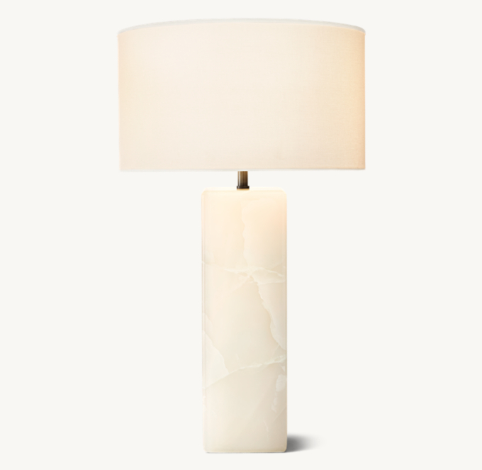 Sarezzo Stone Square Table Lamp 