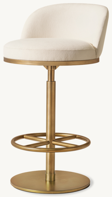 Shown in Natural Performance Linen Weave with Brass finish.
