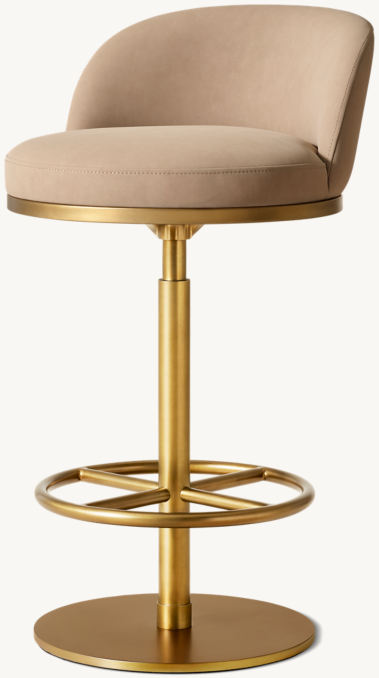 Shown in Latte Vegan Leather with Brass finish.
