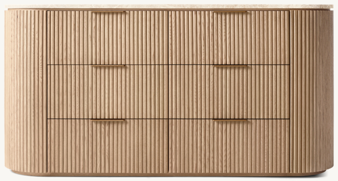 Byron Emperador 6-Drawer Dresser