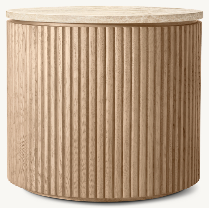 Byron Emperador Round Side Table