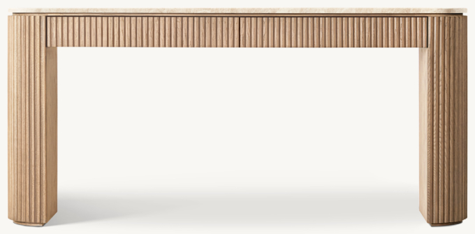 Byron Emperador Console Table with Drawers