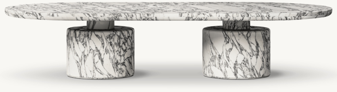 Shown in Italian Arabescato Marble.