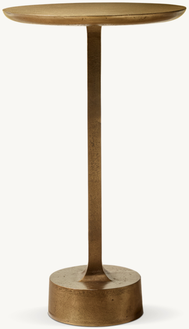10" table shown in Brass.