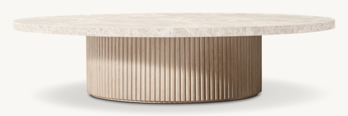 Byron Emperador Round Pedestal Coffee Table