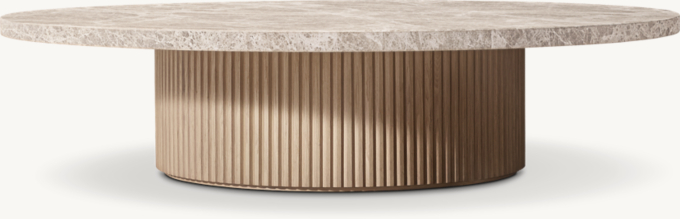 Byron Emperador Round Pedestal Coffee Table