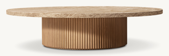 Byron Emperador Round Pedestal Coffee Table