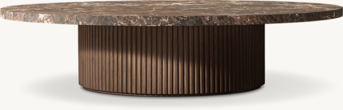 Byron Emperador Round Pedestal Coffee Table