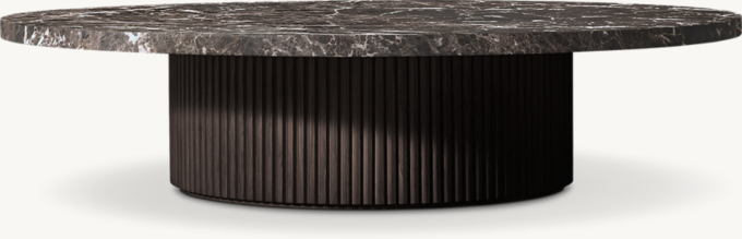 Byron Emperador Round Pedestal Coffee Table