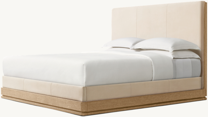 Ligné Leather Panel Bed