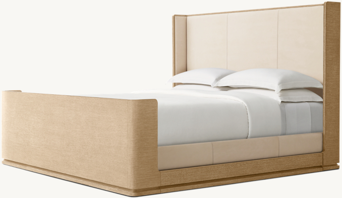 Ligné Leather Shelter Bed with Footboard