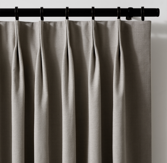 Performance Linen Weave Drapery - Two-fold Tailored
