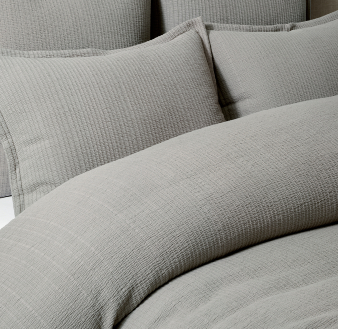 Front view of Organic Cotton Matelasse Duvet