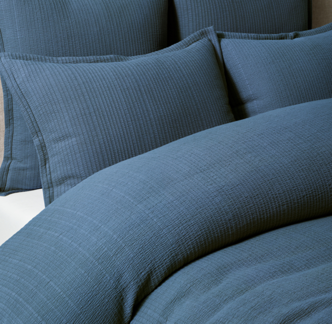 Front view of Organic Cotton Matelasse Duvet