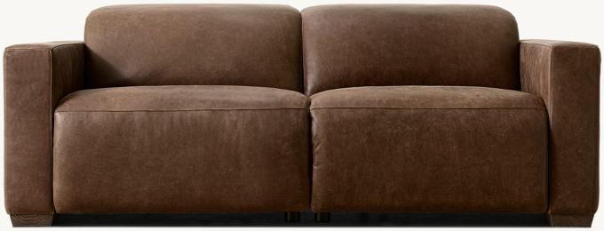 Lennon Recliner Modular Leather 2-Piece Sofa
