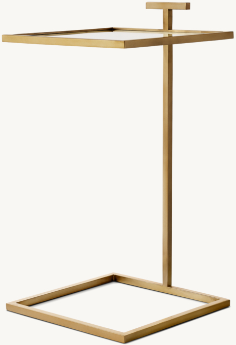 1930s Martini Glass Square Drink Table
