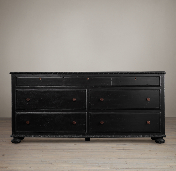 French Empire 7 Drawer Dresser