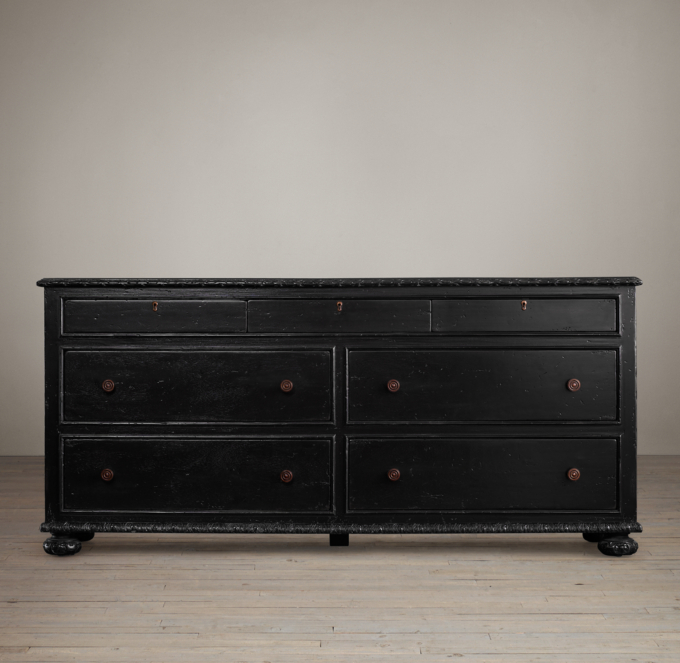 French Empire 7 Drawer Dresser