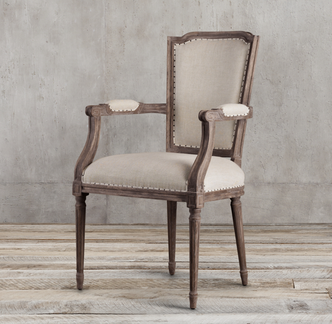 Elegant Vintage French Square Back Louis XVI Style Dining Chairs - Set of 8
