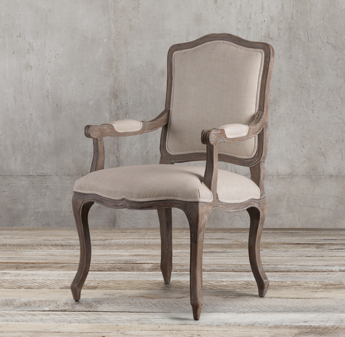 Restoration Hardware Louis XVI Style Arm Chair