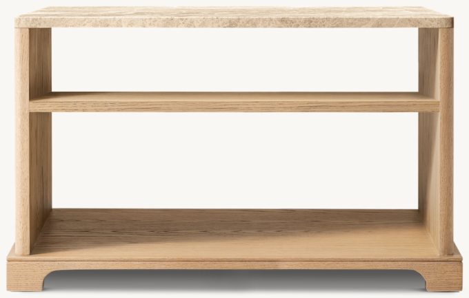 Genevieve Emperador Rectangular Side Table