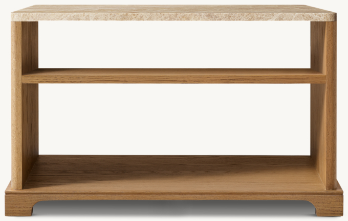 Genevieve Emperador Rectangular Side Table