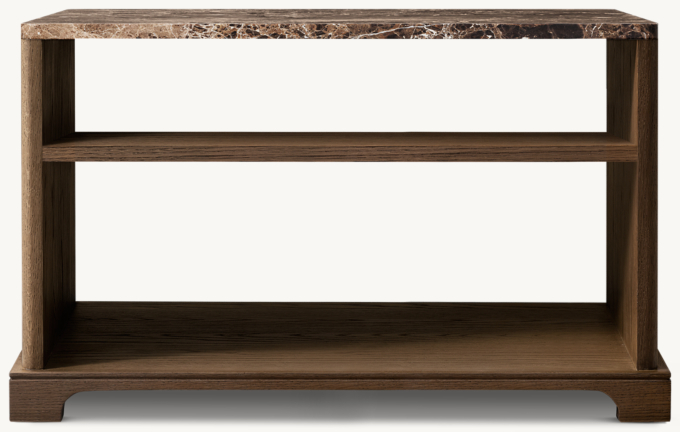 Genevieve Emperador Rectangular Side Table