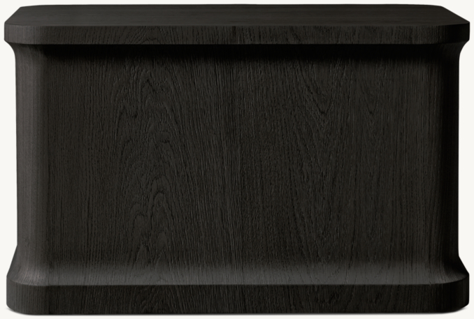 Front view of Baron Rectangular Plinth Side Table 
