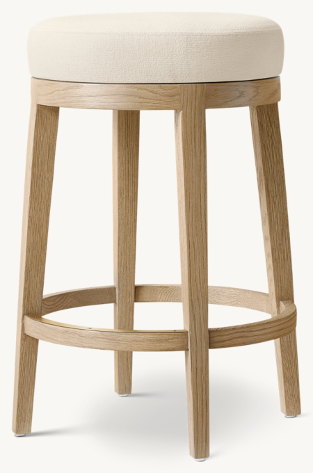 Morgan Backless Swivel Fabric Bar & Counter Stool