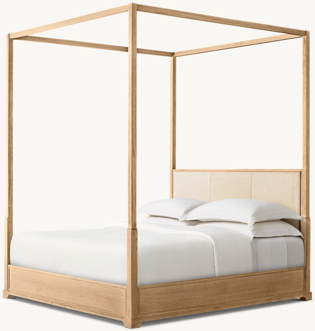 Genevieve Leather Canopy Bed