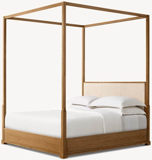 Genevieve Leather Canopy Bed