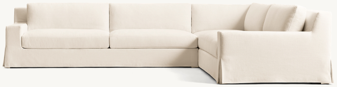 Modena Slipcovered Track Arm Right-Arm L-Sectional